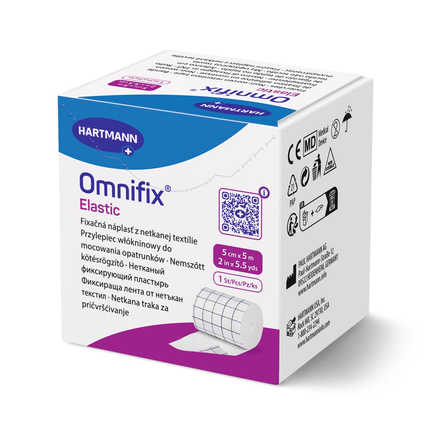 Dressing Retention Tape with Liner Omnifix® Elastic White 2 Inch X 5-1/2 Yard Nonwoven NonSterile