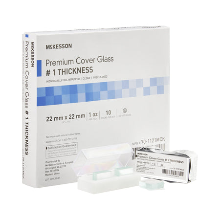 McKesson 70-1121MCK No. 1 Thickness Cover Glass, 22 x 22 mm