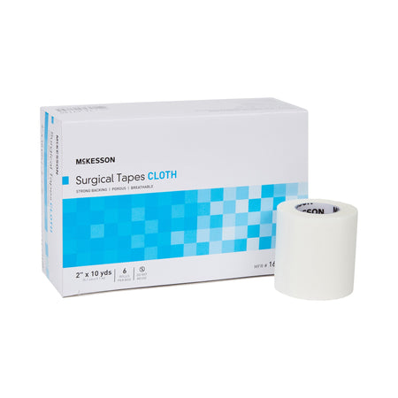 McKesson 16-47120 Silk-Like Cloth Medical Tape, 2 Inch x 10 Yard, White