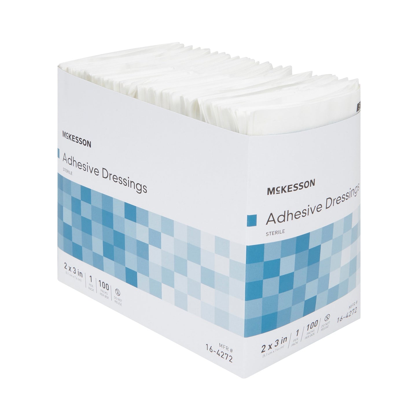 McKesson White Adhesive Dressing, 2 x 3 Inch