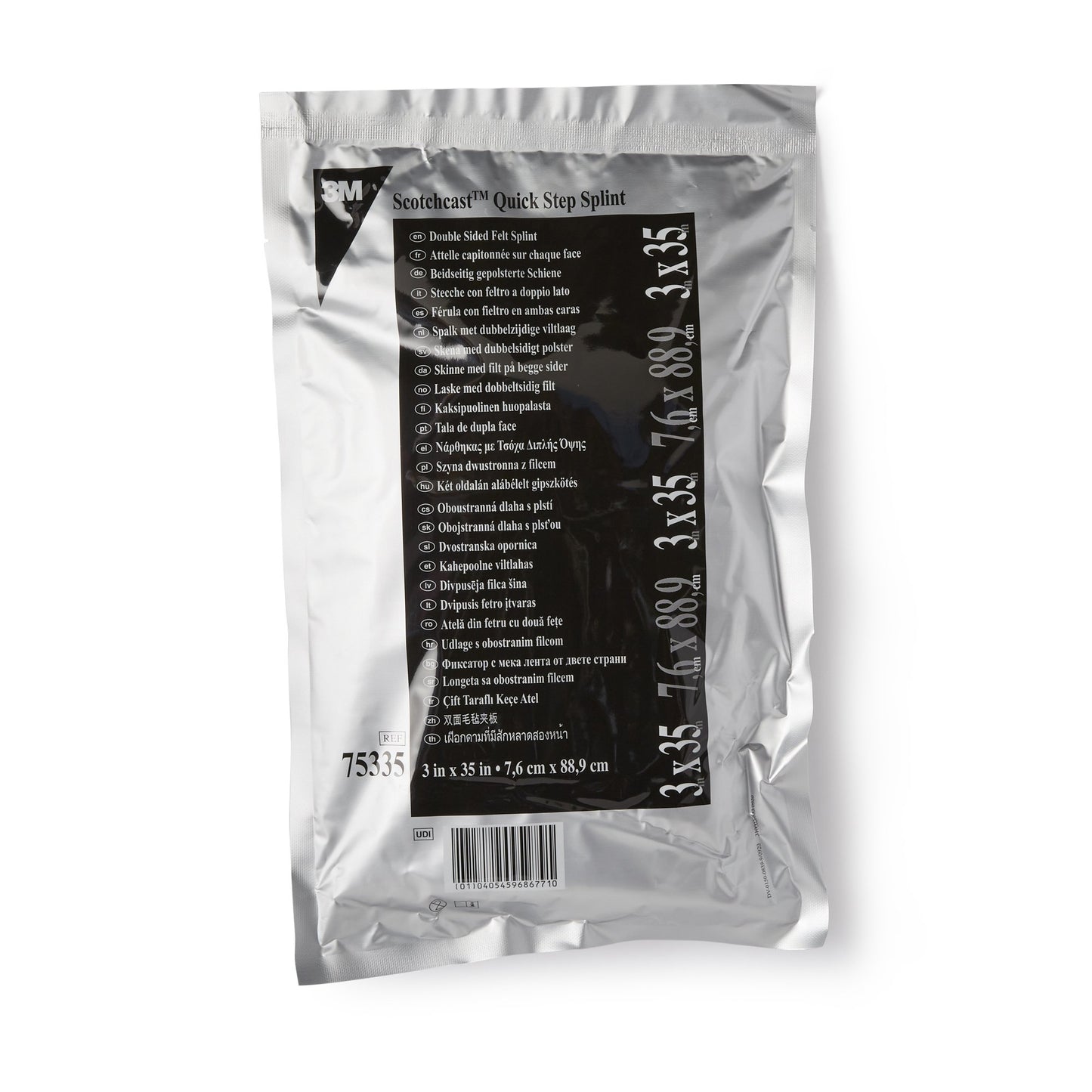3M™ Scotchcast™ Quick Step Double Sided Felt Padded Splint, 3 x 35 Inch