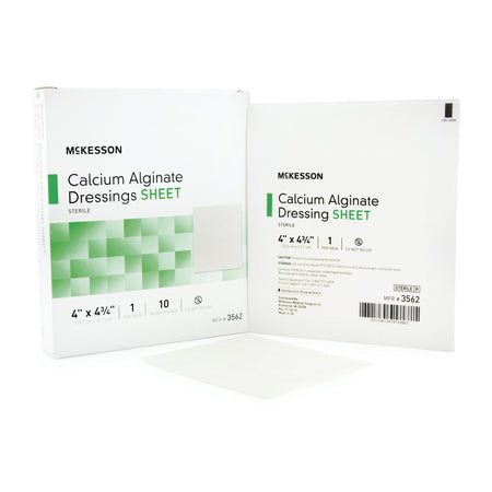 McKesson 3562 Calcium Alginate Dressing, 4 x 4¾ inch