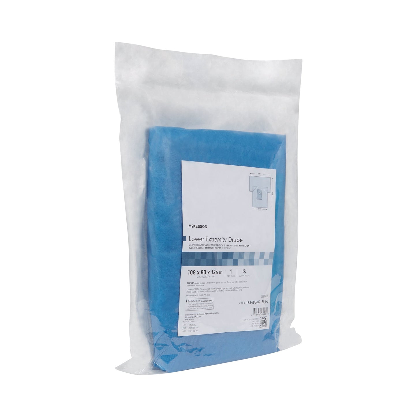 McKesson Sterile Lower Extremity Drape, 108 x 80 x 124 Inch