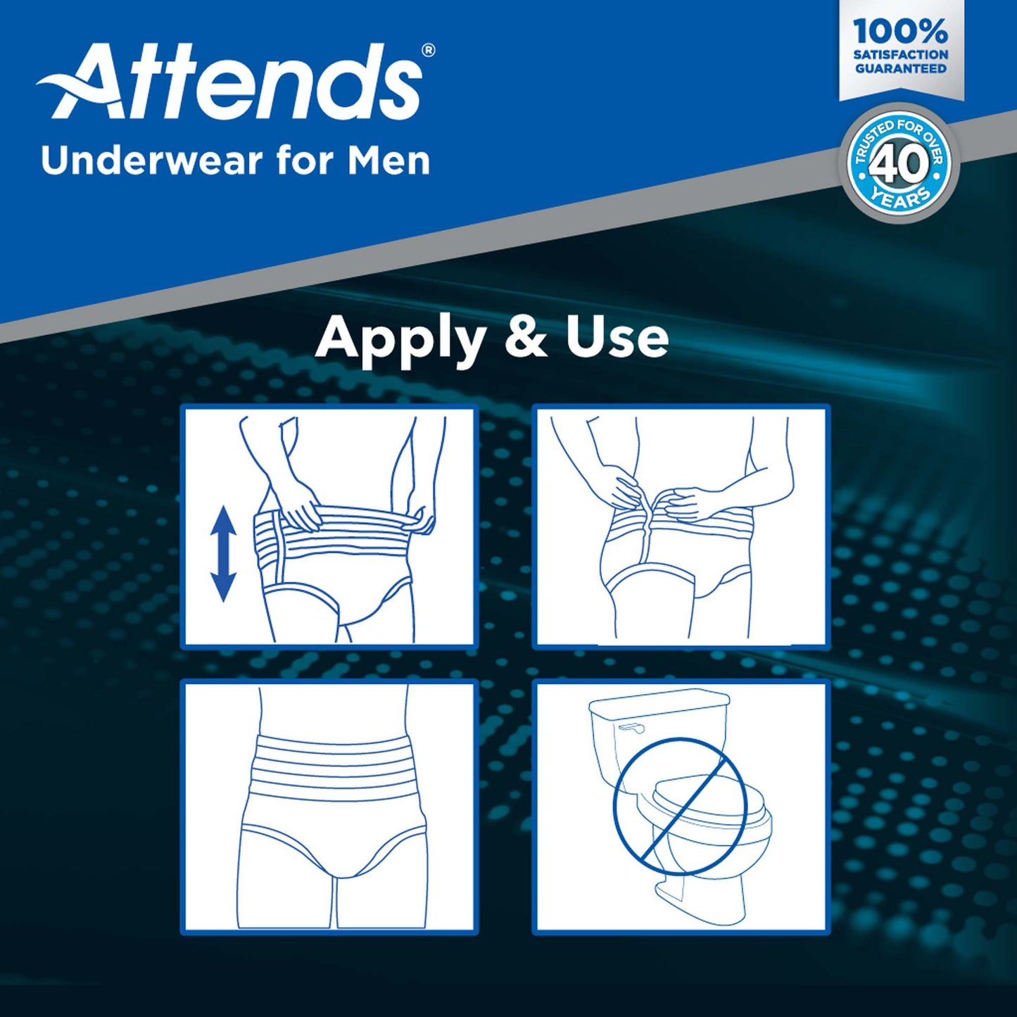 Attends® Discreet Men's Underwear, Level 5, Small / Medium