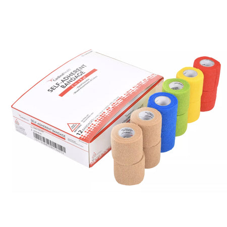 Cardinal CAH25LFMP Health Cohesive Bandage, 2 Inch x 5 Yard, 4 to 6 Yard Length