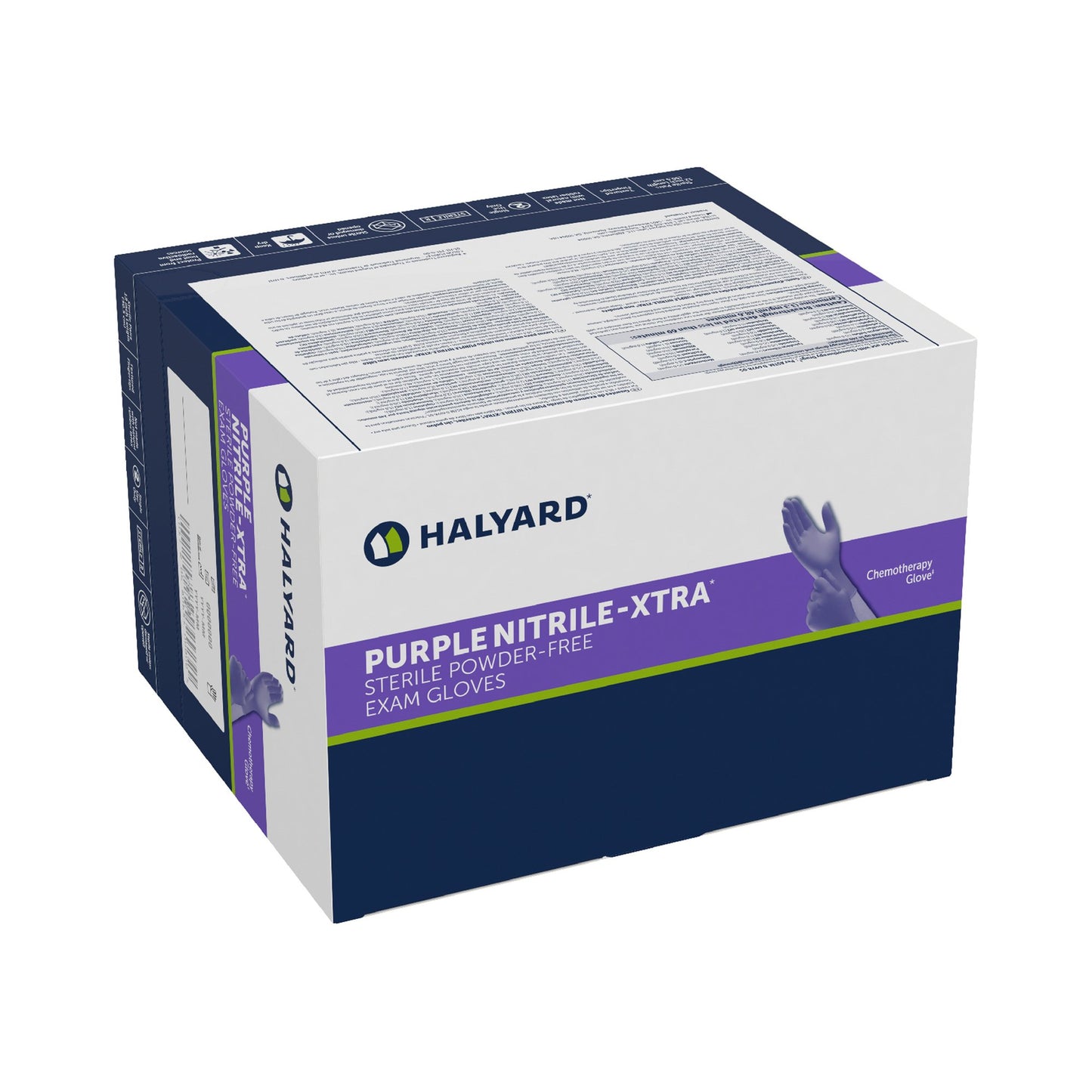 Purple Nitrile-Xtra™ Nitrile Extended Cuff Length Exam Glove, Extra Large