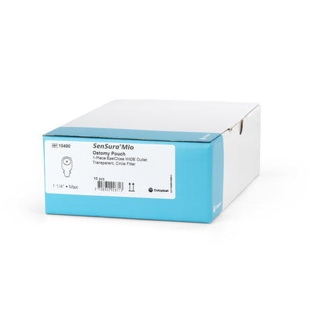 Coloplast 10490 SenSura Mio Flat 1-Piece Transparent Ostomy Pouch, 32mm Stoma
