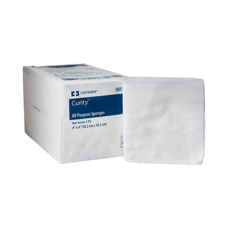 Cardinal 9134 Curity Nonwoven Sponge, 4 x 4 Inch, 3-Ply