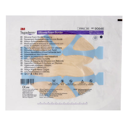 3M™ Tegaderm™ Silicone Foam Dressing, 6-1/2 x 6-1/2 Inch Heel / Contour
