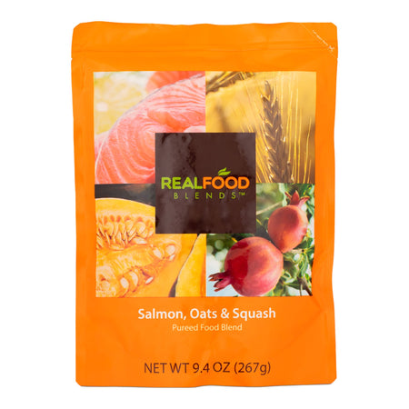 Nutricia North America 176987 Real Food Blends Salmon, Oats & Squash Puree for Tube Feeding, 9.4-ounce pouch
