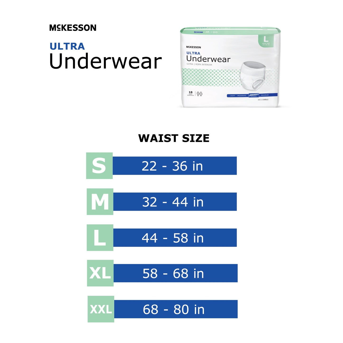 McKesson Ultra Heavy Absorbent Underwear, Medium