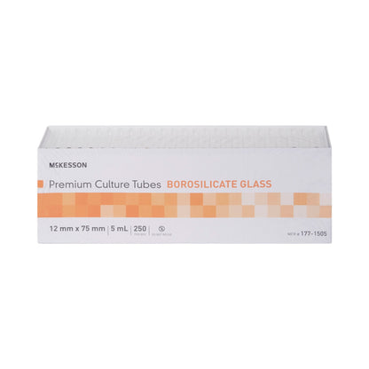 McKesson Round Bottom Glass Test Tube, 5 mL, 12 x 75 mm