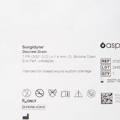 McKesson Wound Drain Tube, 7 Fr., 9-Inch Length
