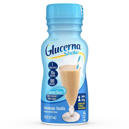 Abbott Nutrition 57801 Glucerna Original Shake, Vanilla Flavor, 8-ounce bottle
