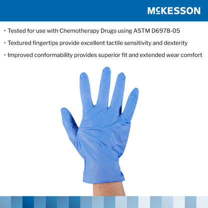 McKesson Confiderm® 3.5C Nitrile Exam Glove, Small, Blue
