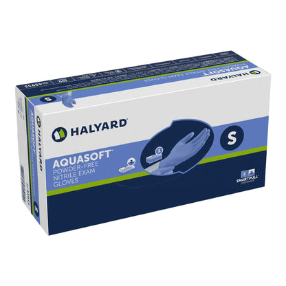 Halyard Aquasoft® Nitrile Exam Glove, Small, Blue