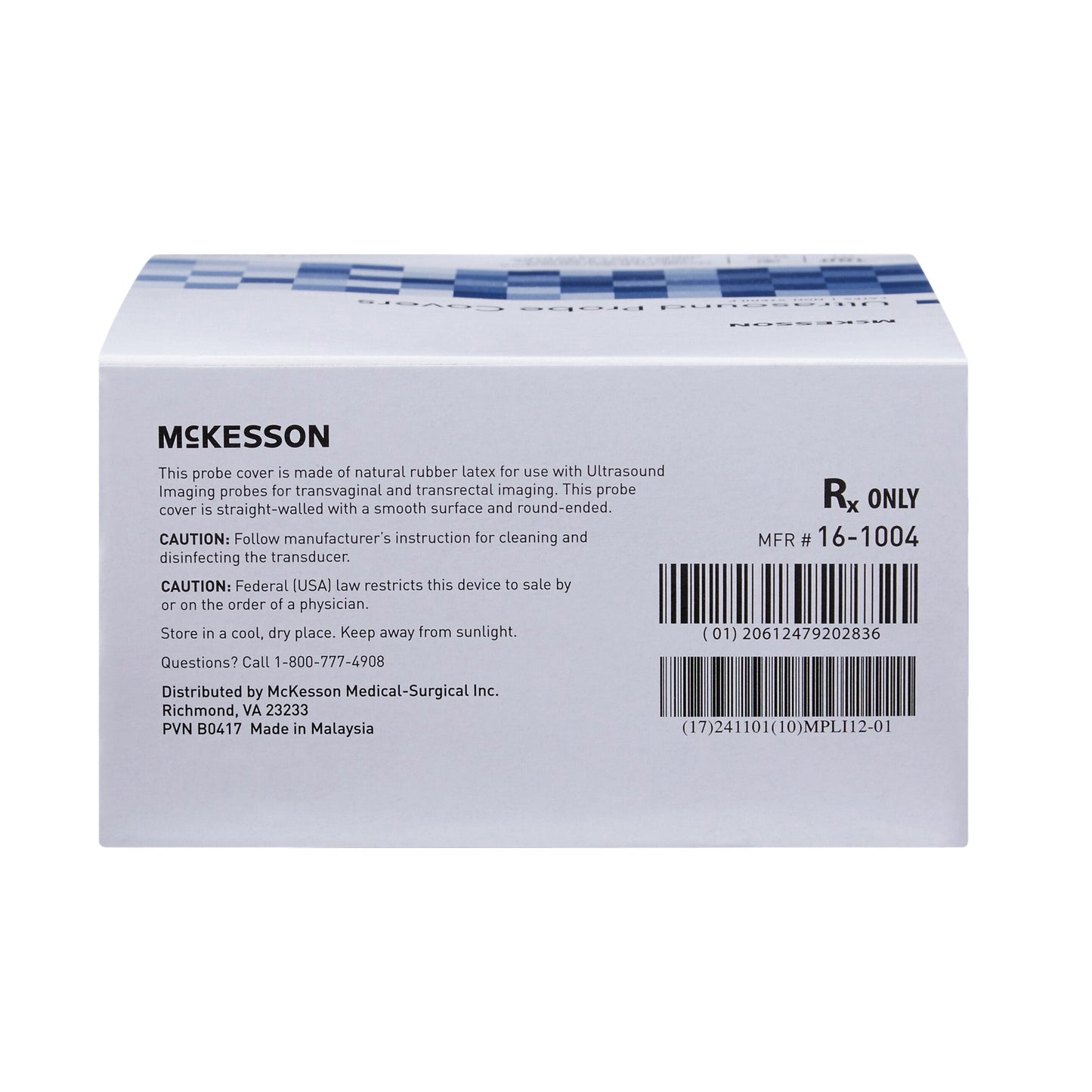 McKesson Ultrasound Probe Covers, 1-1/4" x 8", Latex
