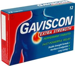 Glaxo Consumer Products 135009826 Gaviscon Antacid Chewable Tablets Extra Strength, Peppermint Flavor