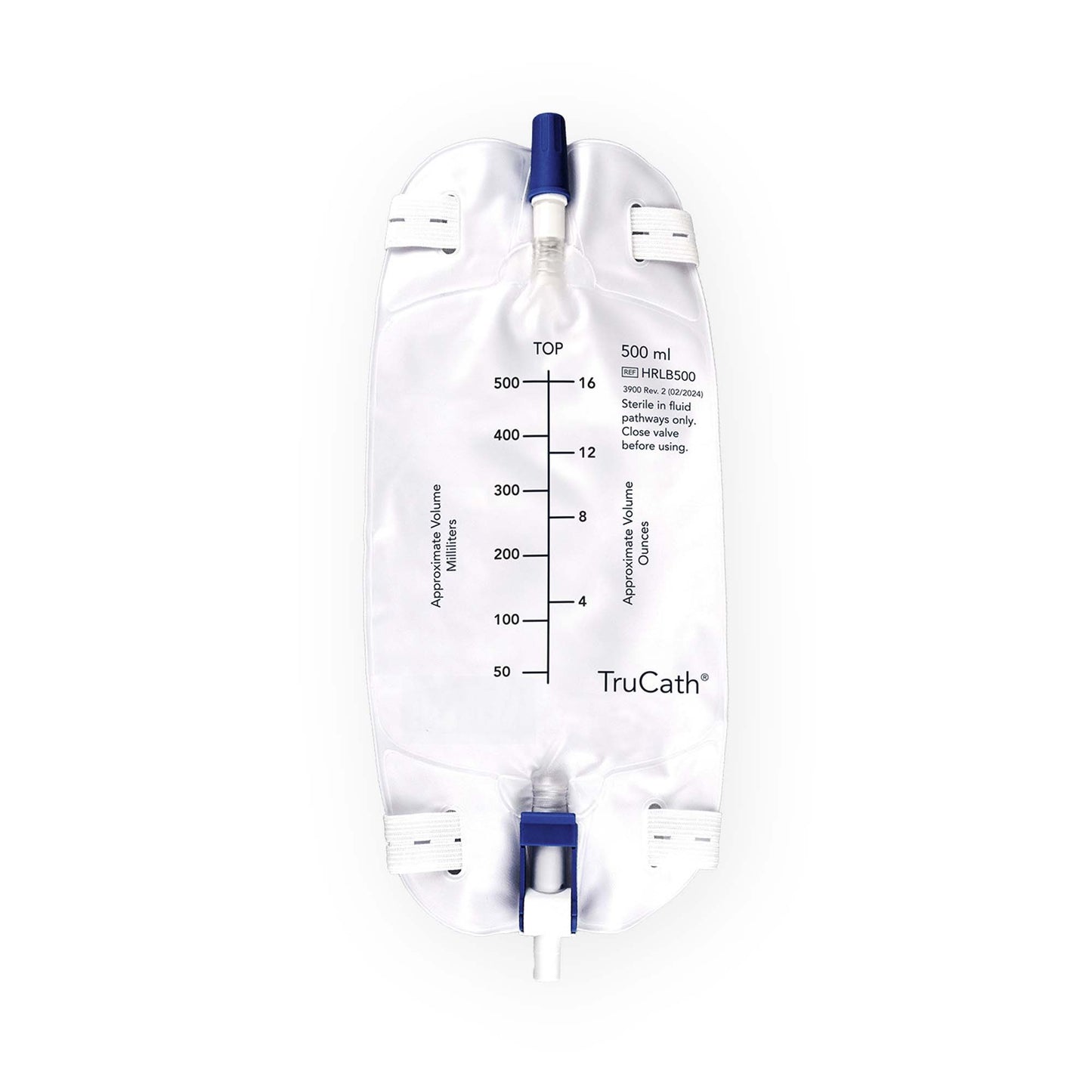 Urinary Leg Bag TruCath™ Premium Without Valve Sterile 500 mL Vinyl / Flocked