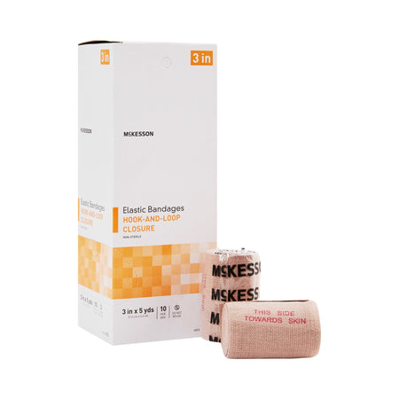McKesson 53 Hook and Loop Closure Elastic Bandage, 3 Inch x 5 Yard