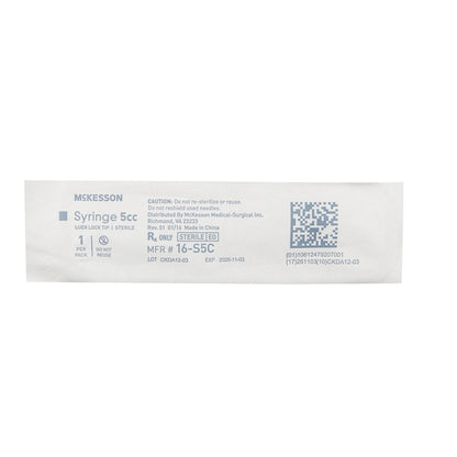 McKesson General Purpose Syringe, 5 mL