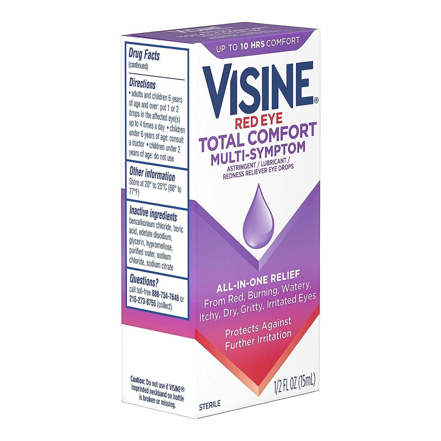 Visine Red Eye Total Comfort Multi-Symptom Eye Drops