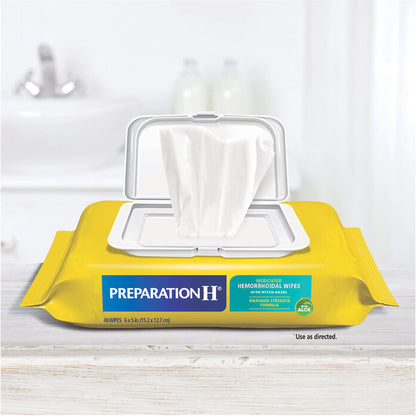 Preparation H® Medicated Hemorrhoidal Wipes w/ Witch Hazel & Aloe, Max Strength