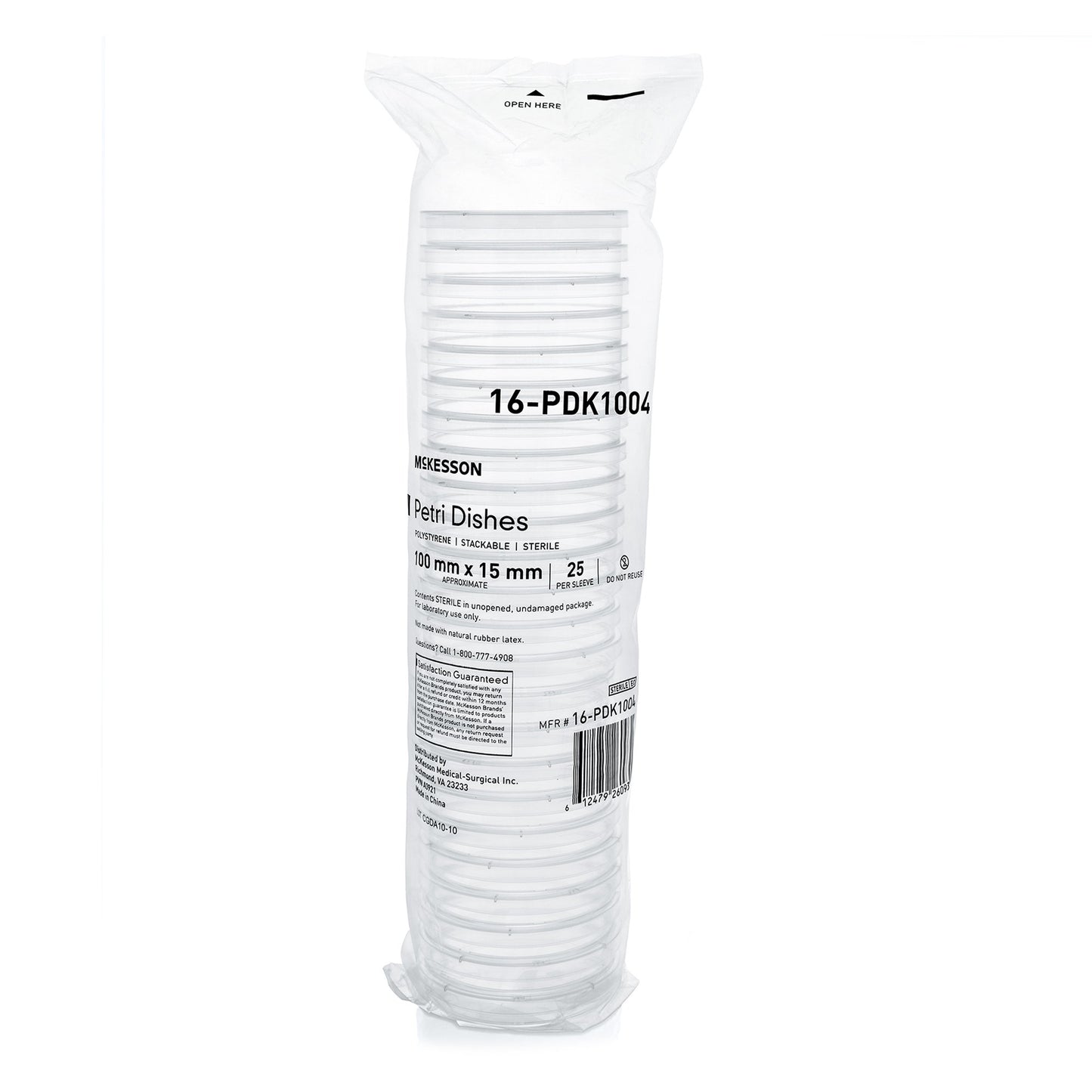 McKesson Petri Dish, 100 x 15 mm