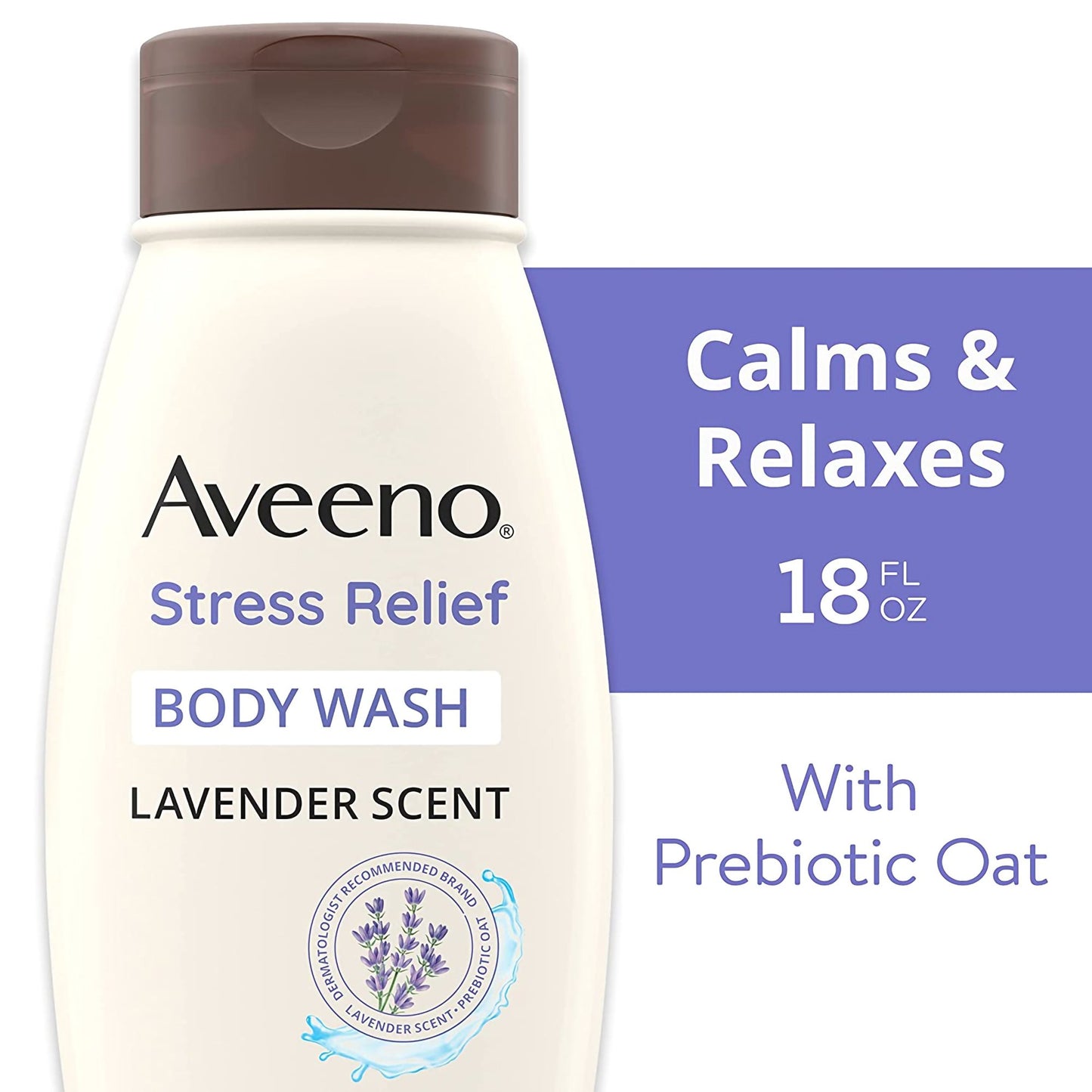 Body Wash Aveeno® Stress Free Liquid 18 oz. Bottle Lavender Scent