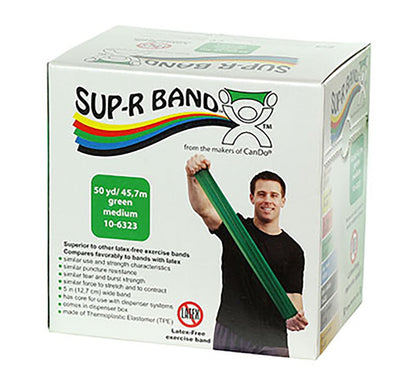 Sup-R Band® Exercise Resistance Band, Green, 5 Inch x 50 Yard, Medium Resistance