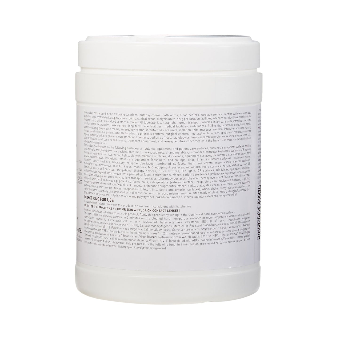 McKesson 50-66160 Germicidal Large Surface Disinfectant Wipes, Canister, 160 ct.