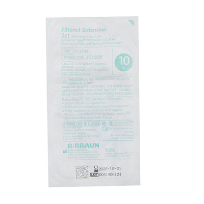 B. Braun Standard Bore Filtered Extension Set, 10 Inch