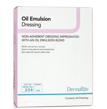DermaRite 22330 Oil Emulsion Impregnated Dressing, 3 x 3 Inch
