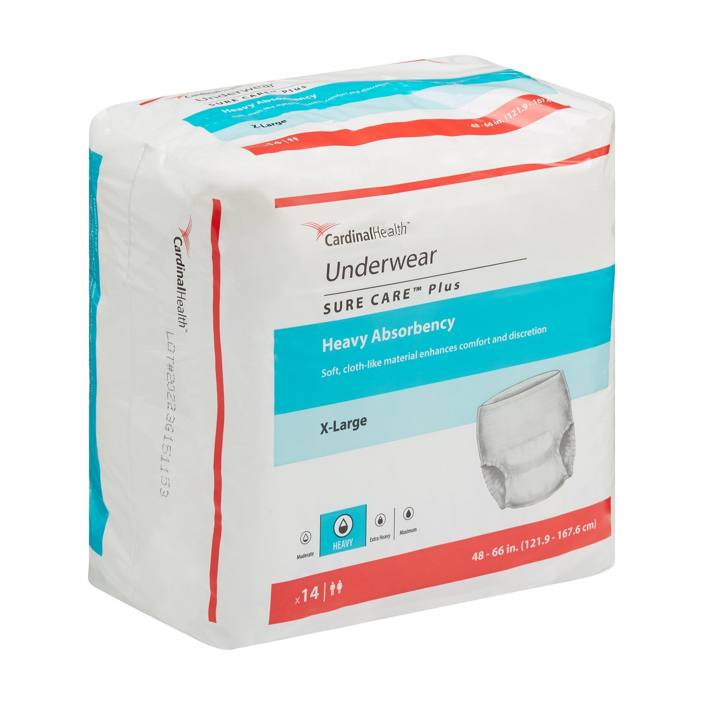 Cardinal 1625 Sure Care™ Plus Heavy Absorbent Underwear, Extra Large
