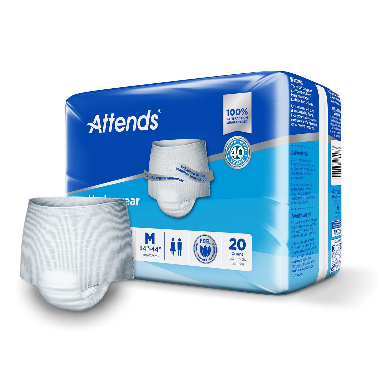 Attends® Extra Absorbency Underwear, Medium