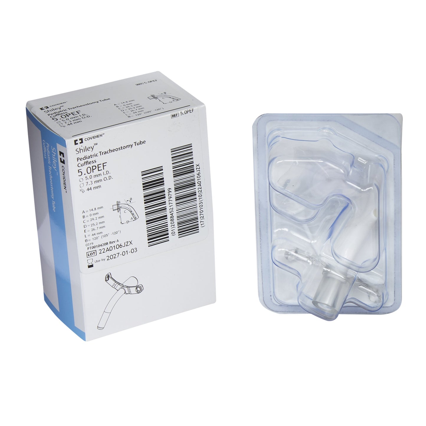 Uncuffed Tracheostomy Tube Shiley™ Size 5.0 Pediatric