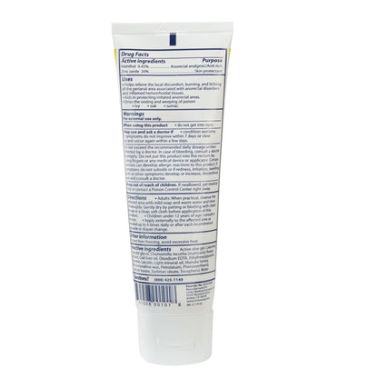 Drug facts and active ingredients label on the back of a Chamosyn skin barrier ointment tube.