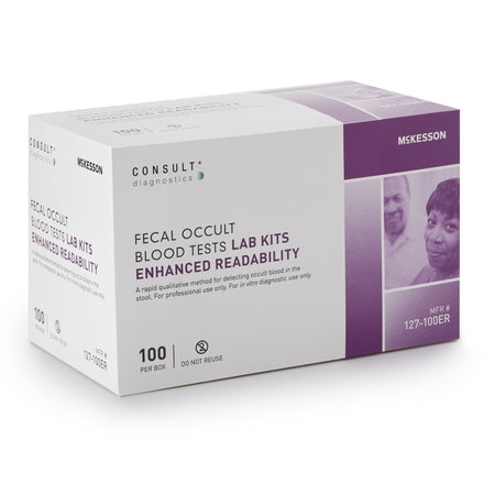 McKesson 127-100ER Consult Fecal Occult Blood Colorectal Cancer Screening Test Kit