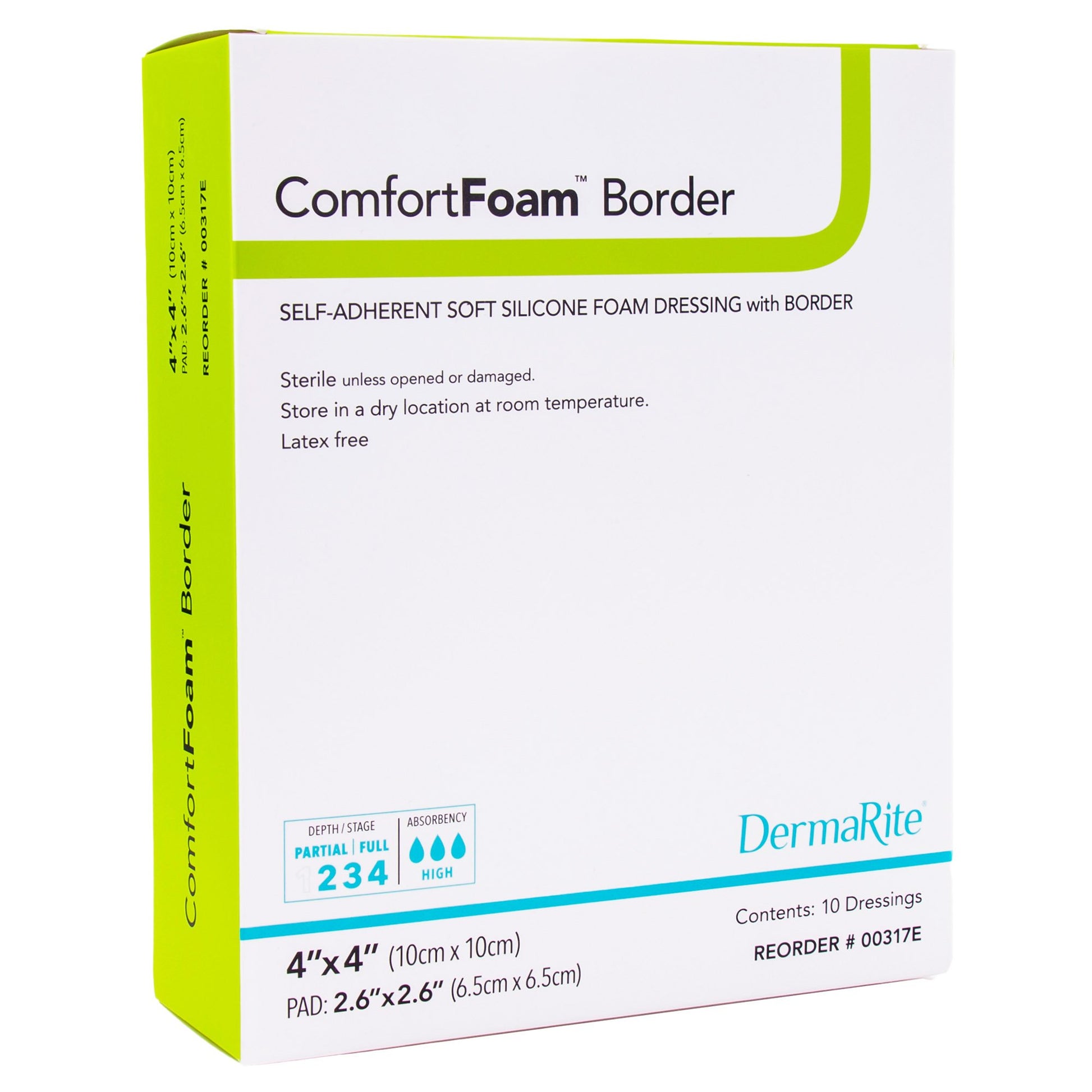 Dermarite ComfortFoam Border 00317E advanced wound dressings at Lexicon Supply