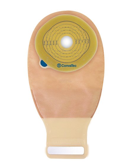ConvaTec 416733 Esteem + One-Piece Beige Ostomy Pouch, 12-Inch Length, 1-3/8 Inch Stoma
