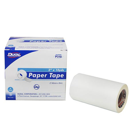 Dukal P310 Paper Medical Tape, 3 Inch x 10 Yard, White