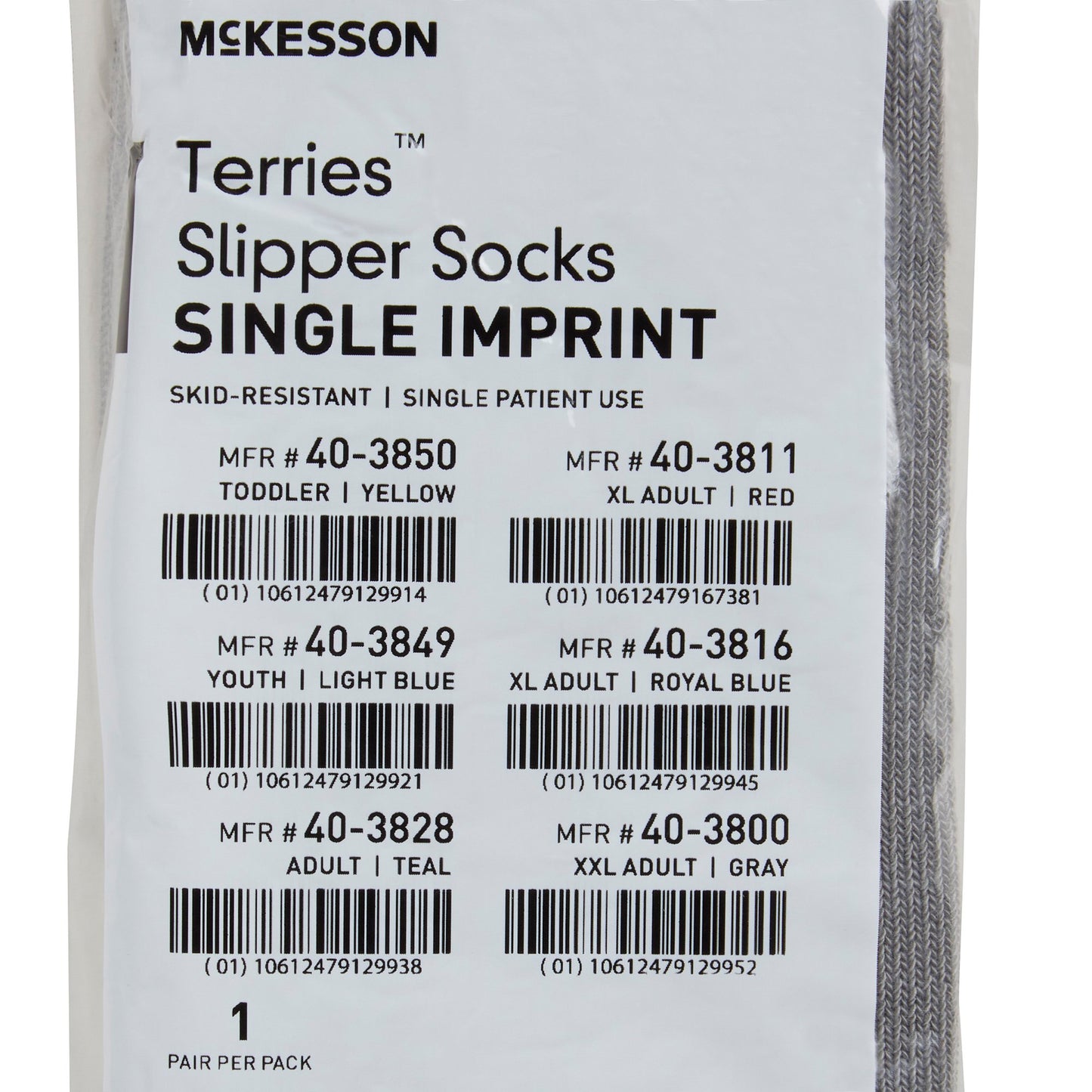 McKesson Terries™ Slipper Socks, 2X-Large