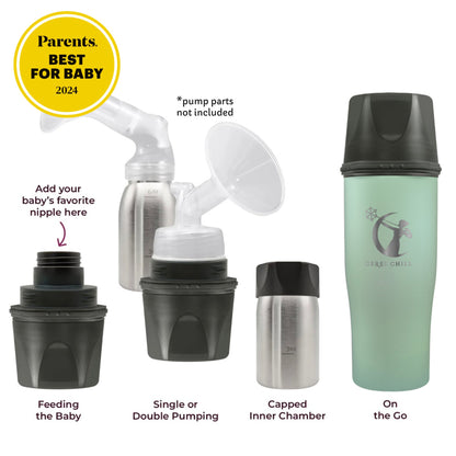 Ceres Chill Demigoddess Stainless Steel Mini Breast Milk Chiller, Light Green