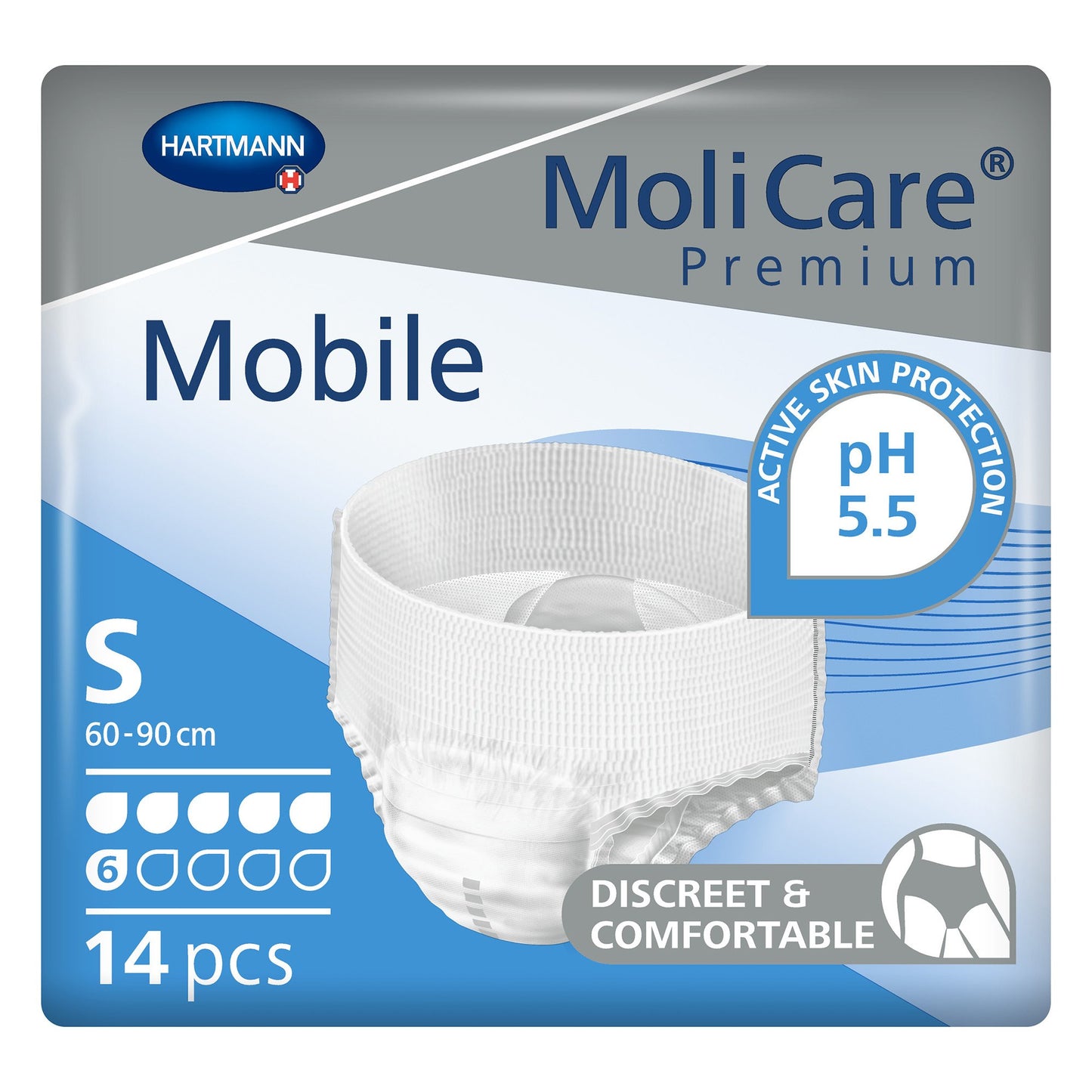 MoliCare® Premium Mobile 6 Drop Absorbency Incontinence Underwear, Small