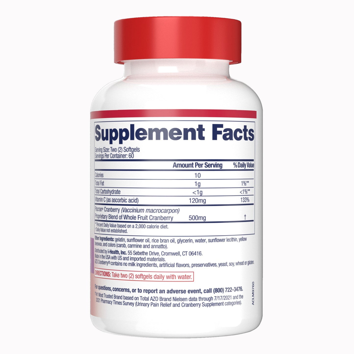 Urinary Tract Health Dietary Supplement AZO® Softgel 120 per Bottle