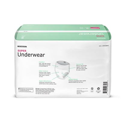 McKesson Super Moderate Absorbency Incontinence Underwear, Small