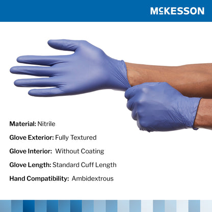McKesson Confiderm® LDC Nitrile Exam Glove, Large, Blue