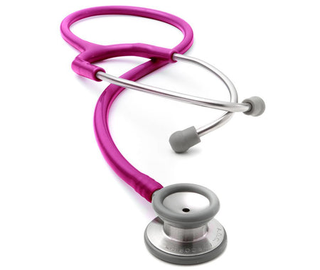 American Diagnostic Corp 604MRS Clinician Stethoscope Adscope 604 Metallic Raspberry 1-Tube 22 Inch Tube