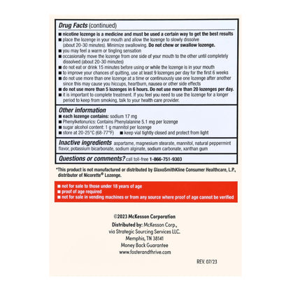 Foster & Thrive™ Nicotine Polacrilex 4 mg (Nicotine) Lozenges Mint