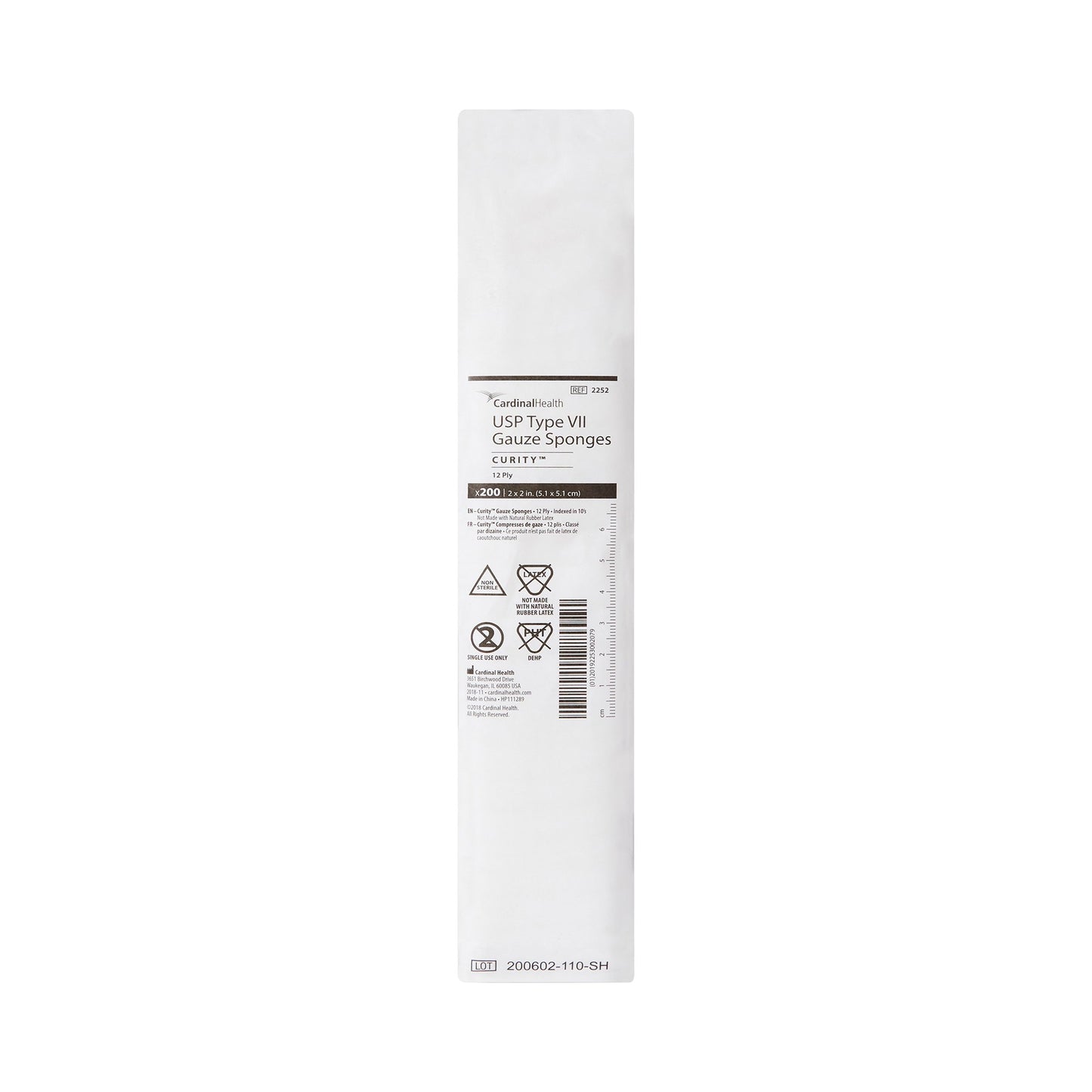 Curity™ USP Type VII Gauze Sponge, 2 x 2 Inch, 12-Ply